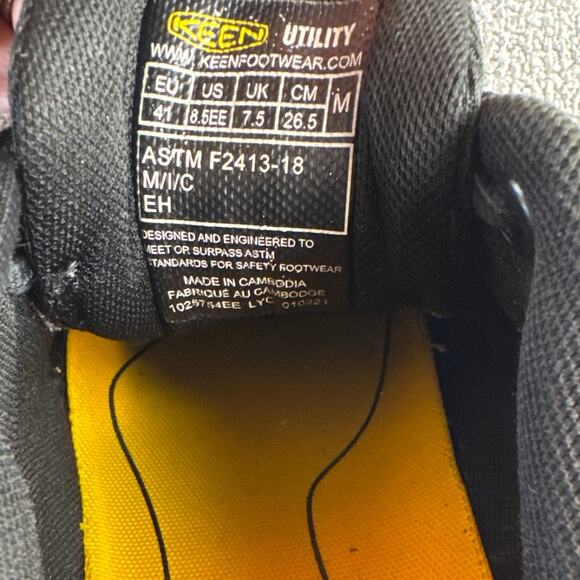 Keen Utility Shoes Steel Toe KonnectFit Work Hiking Black Blue Mens Size 8.5EE - Picture 2 of 11